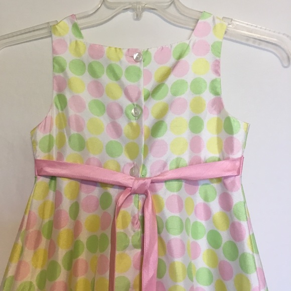 Youngland Sz 8 Dress, Pink & Green Polkadots, EUC - Picture 2 of 7
